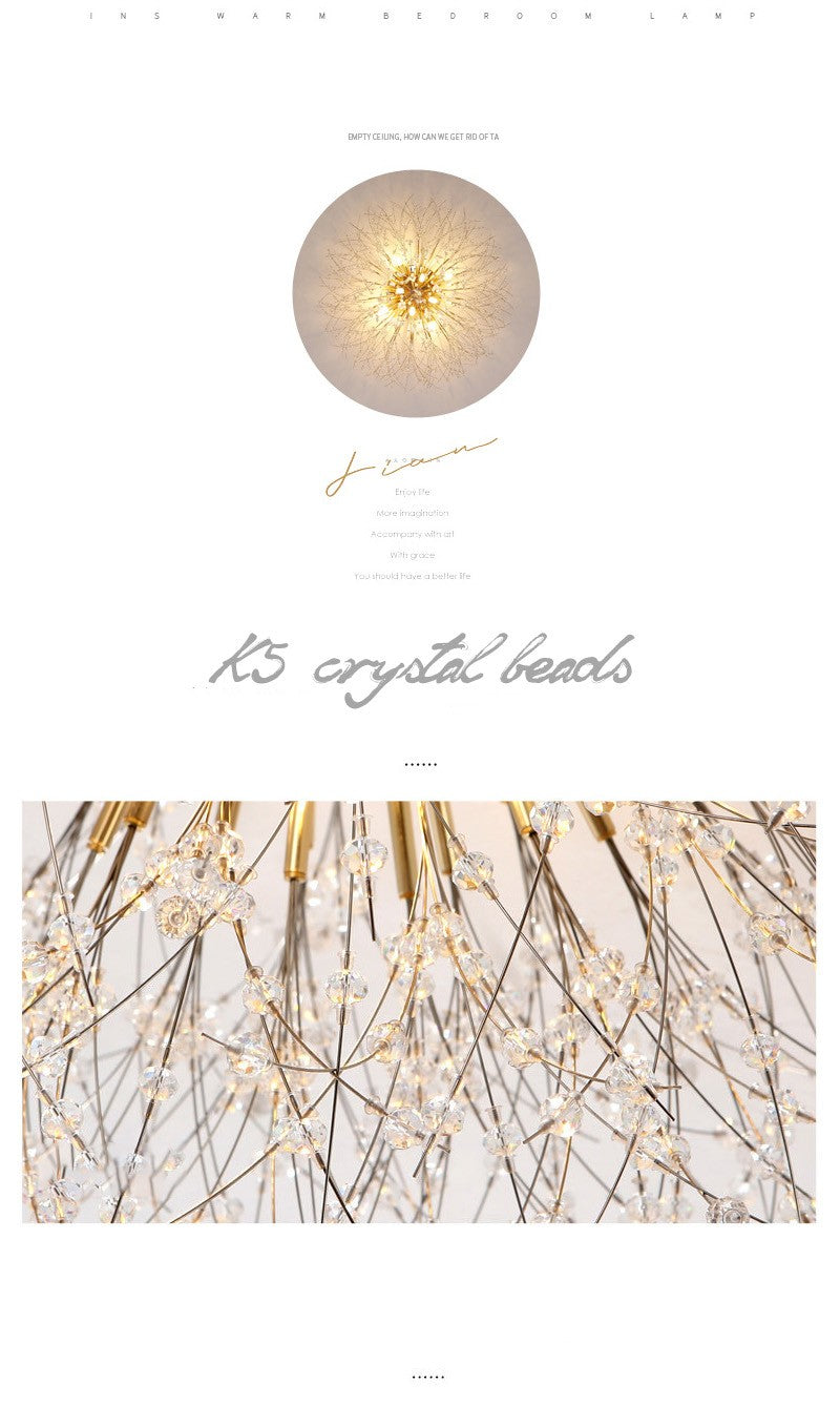 Moderno dandelion luz de teto decoração led lâmpadas teto para sala estar e quarto