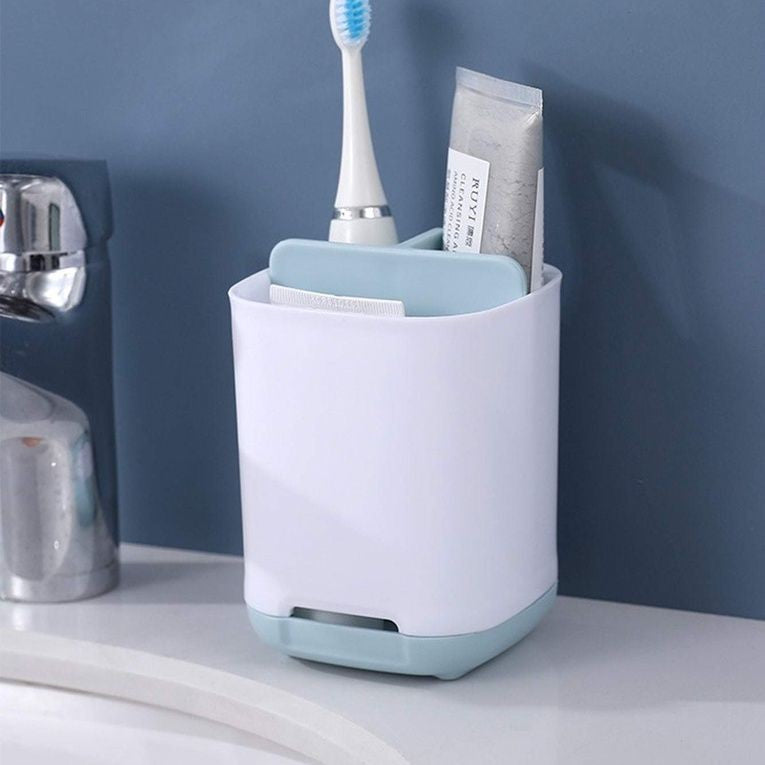 Caixa Organizadora Escova De Dentes Grade Makeup Resistente e Prática para Armazenamento de escovas.