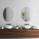 Espelho de Parede Oval Inquebrável em Acrílico 16,5x10,6 pol – Sem Moldura.